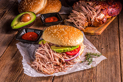 Full Belly Catering Pulled Pork Sanwiches